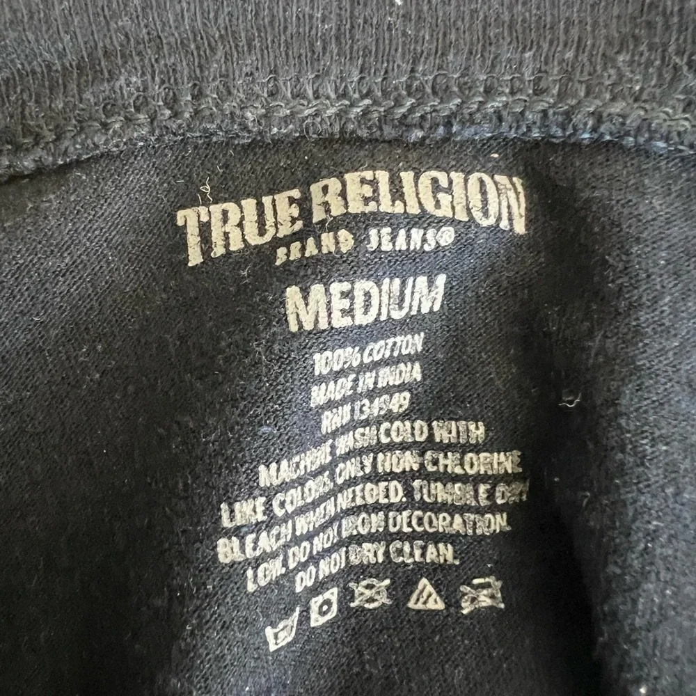 True Religion T‎ Shirt Size Medium Black Short Sleeve Basic Blank